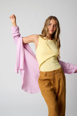 EVERYDAY LINEN SHIRT LILAC