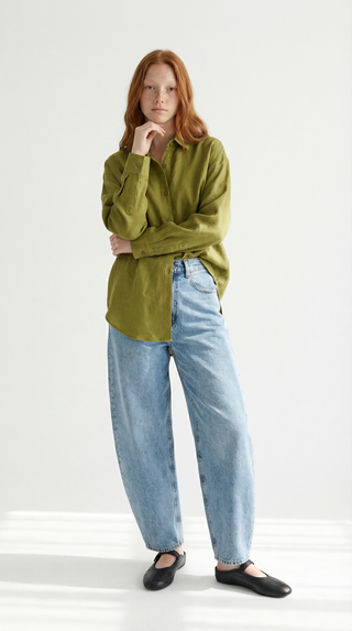 Everyday Linen Shirt - Chartreuse
