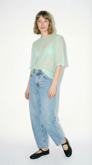 MESH TEE - MINT