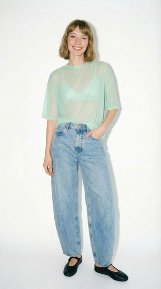 MESH TEE - MINT