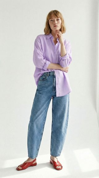 EVERYDAY LINEN SHIRT LILAC
