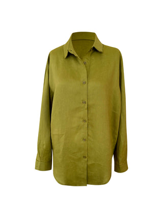 Everyday Linen Shirt - Chartreuse
