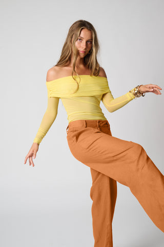 EPAULE TOP - Yellow