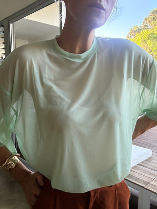 MESH TEE - MINT