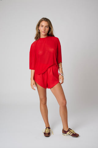 MESH TEE - RED